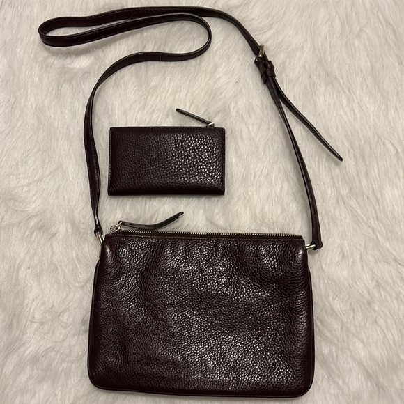 Kate spade pebbled leather crossbody & Leila small slim bifold wallet - Picture 2 of 11